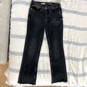 Pilcro Anthropologie black denim crop jeans 27